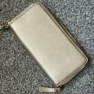 Gold clutch wallet